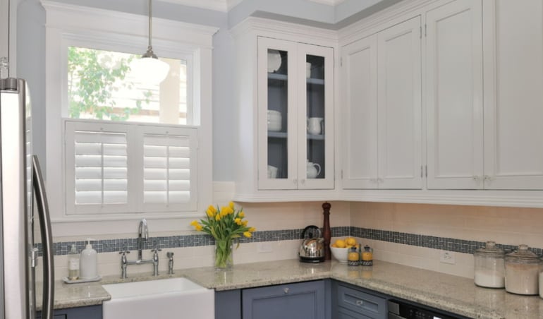Polywood shutters in a Orlando kitchen.
